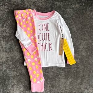 NWT Rae Dunn ‘One Cute Chick’ Pajama Set